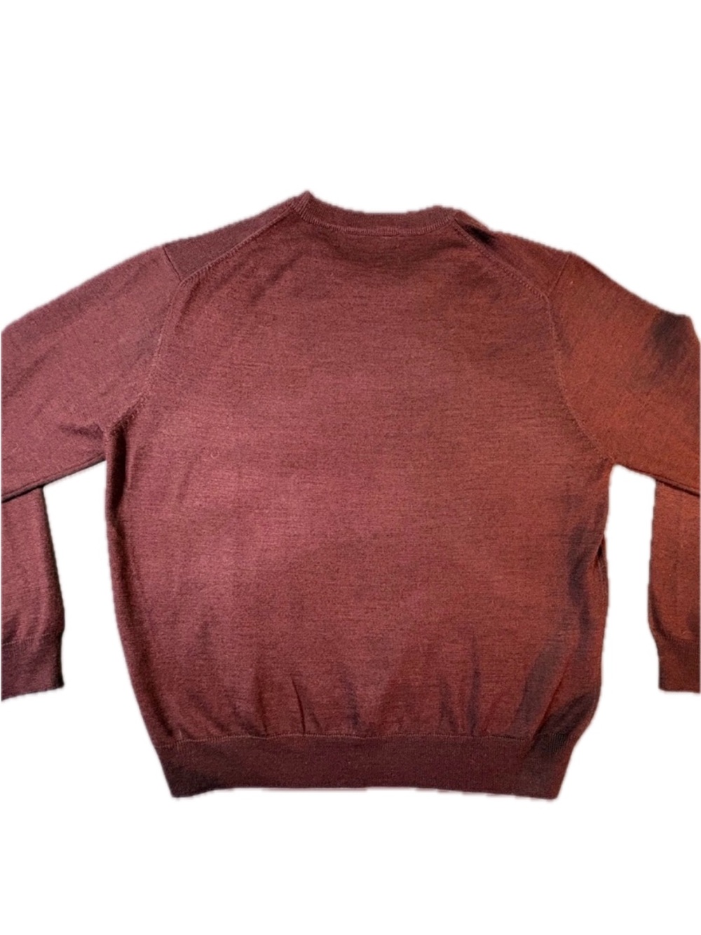 Scala Milano Vintage Burgundy Wool Blend Crewneck Sweater Men's L